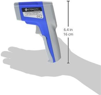 imageEtekcity Digital Thermometers Noncontact58F 1022F 50C  550C ith Adjustable Emissivity ampamp Max Measure for Meat Refrigerator Pool Oven Blue