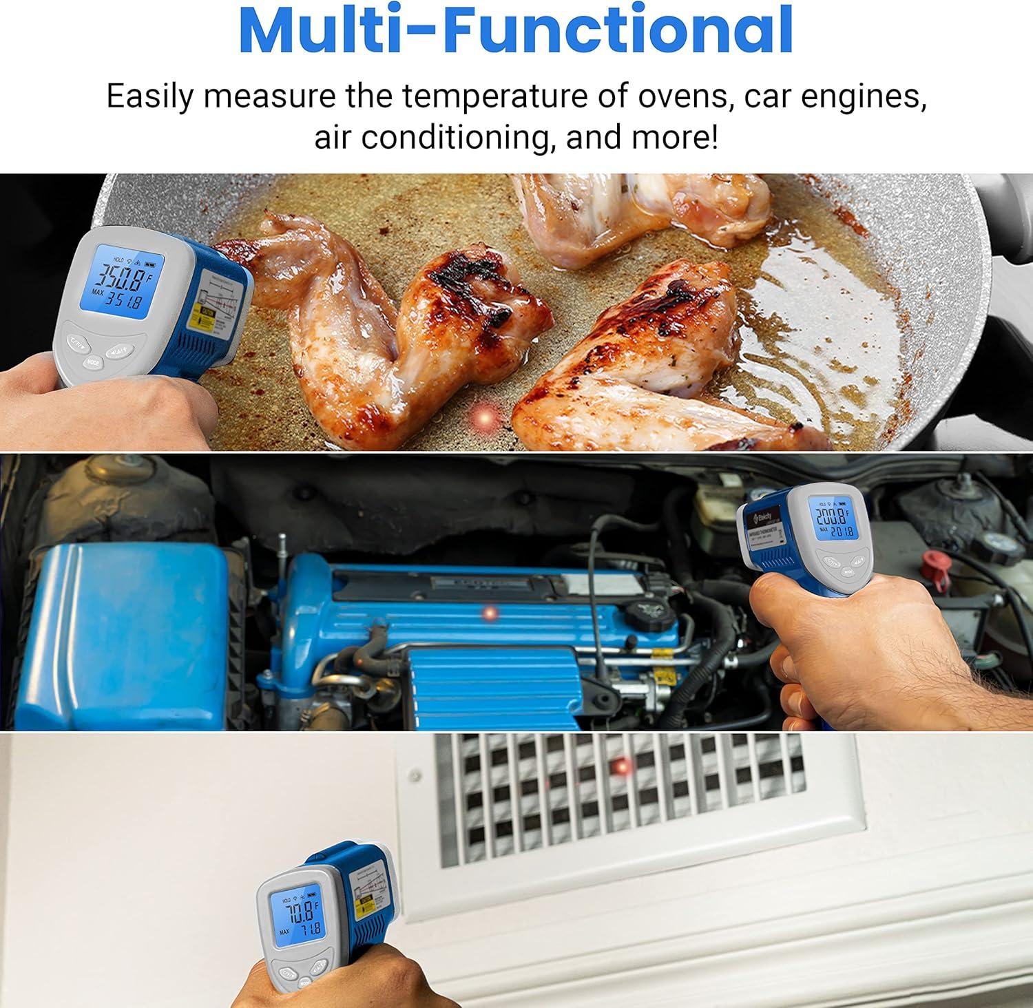 imageEtekcity Infrared Thermometer Temperature Gun 1080 58F to 1130F for Meat Food Pizza Oven Griddle Accessories Heat Gun for Cooking Kitchen Fridge ReptileBBQBlue