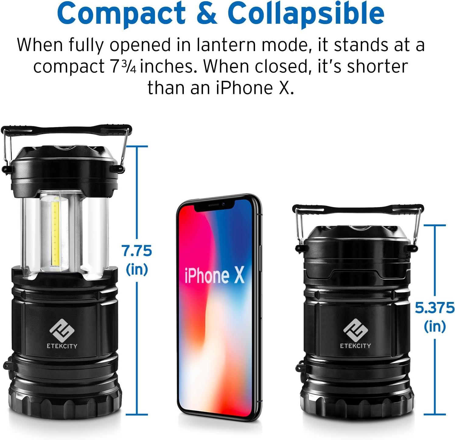 imageEtekcity LED Camping Lantern for Emergency Light Hurricane Supplies Lanterns for Survival Kits Power Outages  Battery Powered Operated Lanterns Lamp Camping Gear Accessories  2 Pack