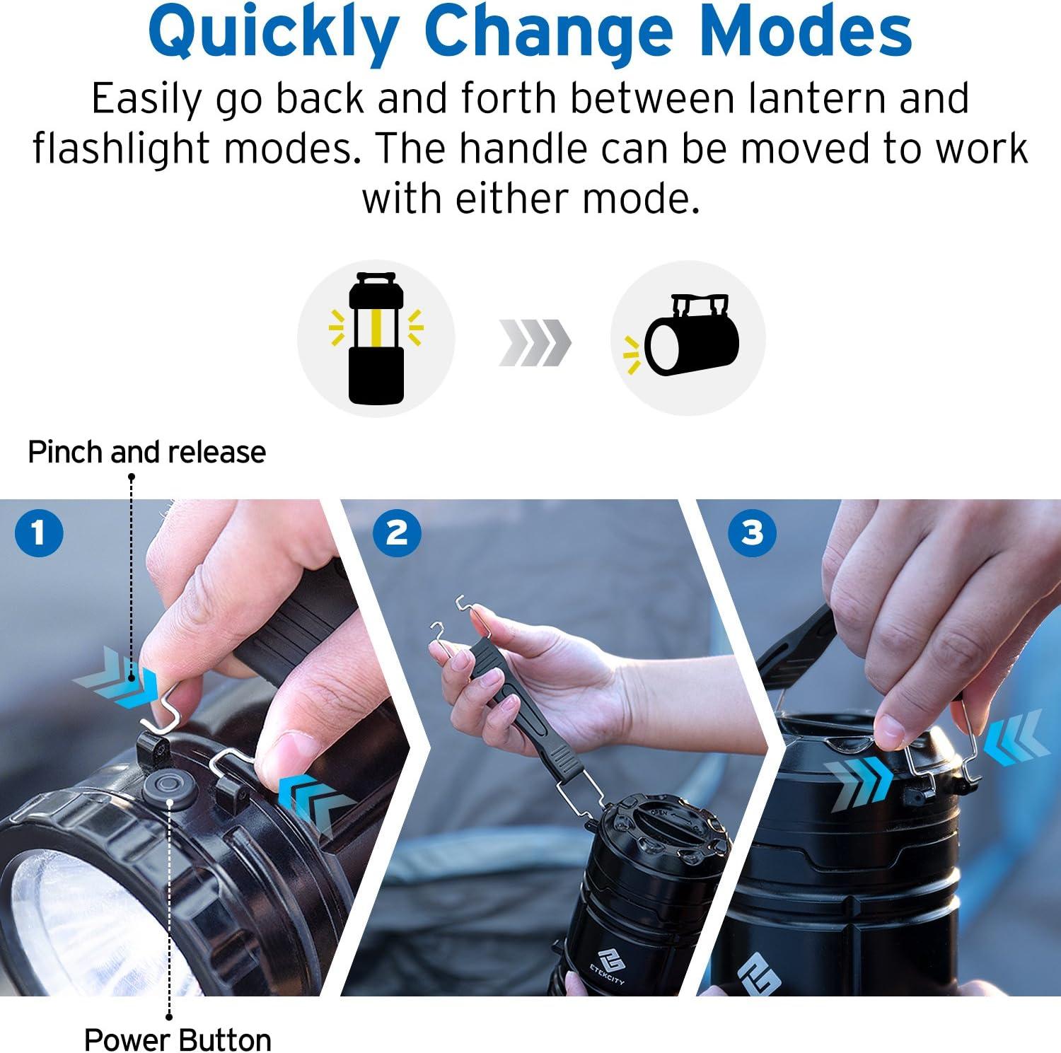 imageEtekcity LED Camping Lantern for Emergency Light Hurricane Supplies Lanterns for Survival Kits Power Outages  Battery Powered Operated Lanterns Lamp Camping Gear Accessories  2 Pack