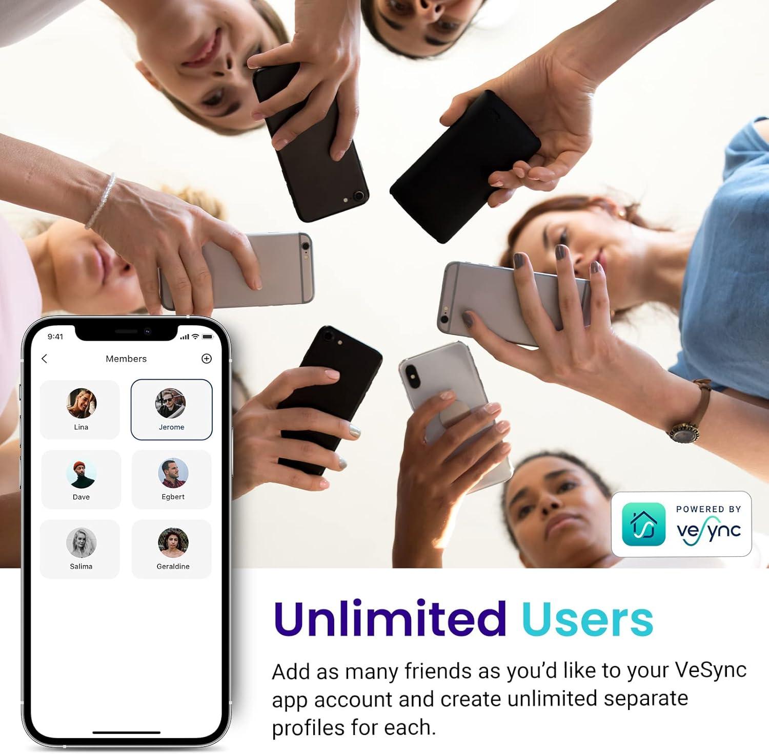 imageEtekcity Smart Scale for Body Weight Bathroom Digital Weighing Scale with BMI Body Fat Muscle Mass Accurate Bluetooth Home User Health Equipment Sync AppsSmaller Black