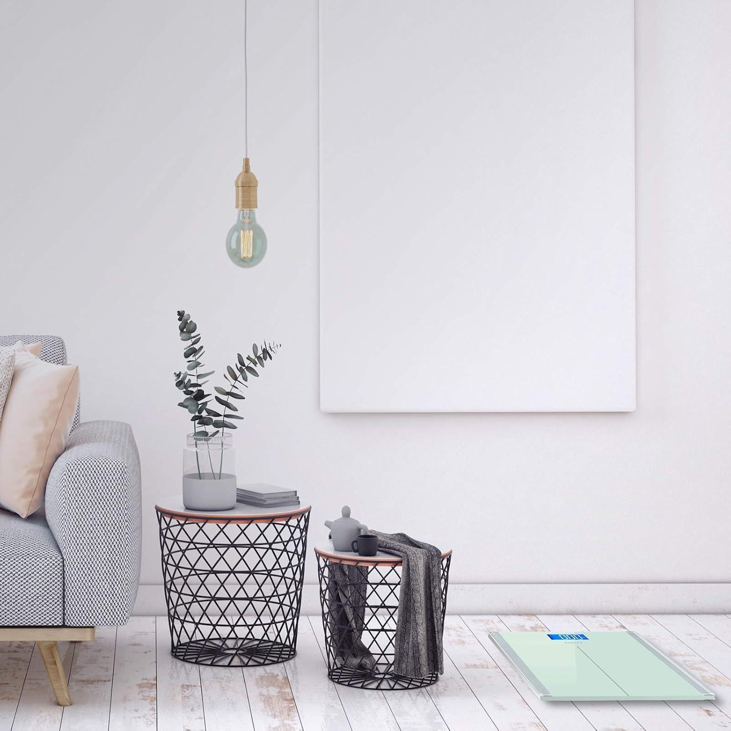 imageEtekcity Smart Scale for Body Weight Fat Digital Bathroom Weighing Machine for Accurate BMI Muscle Mass Composition Home Use Apple Health Compatible Fitness EquipmentGreenishwhite