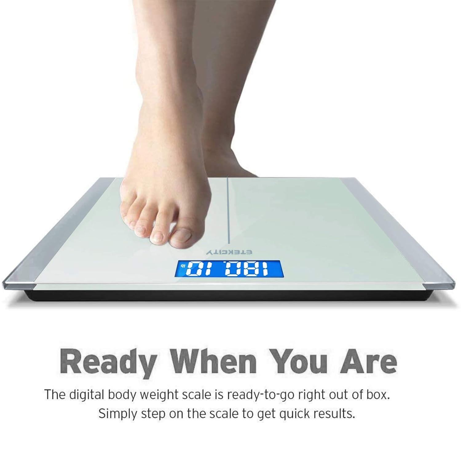 imageEtekcity Smart Scale for Body Weight Fat Digital Bathroom Weighing Machine for Accurate BMI Muscle Mass Composition Home Use Apple Health Compatible Fitness EquipmentGreenishwhite