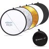 imageEtekcity 24quot 60cm 5in1 Photography Reflector MultiDisc Light Reflectors for Photography Collapsible with Bag  Translucent Silver Gold White and Black43 Inch