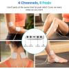 imageEtekcity 4Channel Rechargeable TENS Unit  Muscle Stimulator for DrugFree Pain Relief AfterExercise Relaxation Physical Therapy 8 Electrode Pads Back Neck Shoulder Sciatica Period Cramps
