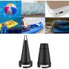 imageEtekcity Air Pump for Inflatables Portable Electric Air Mattress Pump QuickFill Perfect InflatorDeflator for Couch Blow up Pool Floats Raft Bed Boat Toy with Nozzles 110120V BlackDark Black