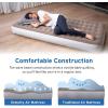 imageEtekcity Camping Air Mattress Inflatable Mattress Air Bed Queen Twin with Rechargeable Pump LeakProof Blow Up Mattress Raised Airbed  Height 9quot Storage Bag  BrownTwin