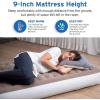 imageEtekcity Camping Air Mattress Inflatable Mattress Air Bed Queen Twin with Rechargeable Pump LeakProof Blow Up Mattress Raised Airbed  Height 9quot Storage Bag  BrownTwin