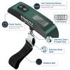 imageEtekcity Fishing Scale with Backlit LCD Display 110lb50kg Digital Electronic Hanging Hook Scale with Batteries and Carry Pouch Included Black NonSlip HandleGreen
