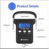 imageEtekcity Fishing Scale with Backlit LCD Display 110lb50kg Digital Electronic Hanging Hook Scale with Batteries and Carry Pouch Included Black NonSlip HandleDark Black