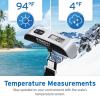 imageEtekcity Fishing Scale with Backlit LCD Display 110lb50kg Digital Electronic Hanging Hook Scale with Batteries and Carry Pouch Included Black NonSlip HandleAsh Silver