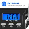 imageEtekcity Fishing Scale with Backlit LCD Display 110lb50kg Digital Electronic Hanging Hook Scale with Batteries and Carry Pouch Included Black NonSlip HandleDark Black