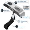 imageEtekcity Fishing Scale with Backlit LCD Display 110lb50kg Digital Electronic Hanging Hook Scale with Batteries and Carry Pouch Included Black NonSlip HandleAsh Silver2 pack
