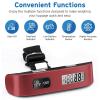 imageEtekcity Fishing Scale with Backlit LCD Display 110lb50kg Digital Electronic Hanging Hook Scale with Batteries and Carry Pouch Included Black NonSlip HandleClaret Red