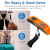 imageEtekcity Fishing Scale with Backlit LCD Display 110lb50kg Digital Electronic Hanging Hook Scale with Batteries and Carry Pouch Included Black NonSlip HandleOrange