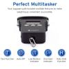 imageEtekcity Fishing Scale with Backlit LCD Display 110lb50kg Digital Electronic Hanging Hook Scale with Batteries and Carry Pouch Included Black NonSlip HandleDark Black