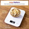 imageEtekcity Food Kitchen Scale Digital Grams and Ounces for Weight Loss Baking Cooking Keto and Meal Prep LCD Display Medium 304 Stainless SteelLarge SizeWhite