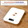 imageEtekcity Food Kitchen Scale Digital Grams and Ounces for Weight Loss Baking Cooking Keto and Meal Prep LCD Display Medium 304 Stainless SteelLarge SizeWhite
