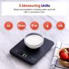 imageEtekcity Food Kitchen Scale Digital Grams and Ounces for Weight Loss Baking Cooking Keto and Meal Prep LCD Display Medium 304 Stainless SteelMedium SizeBlack