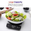 imageEtekcity Food Kitchen Scale Digital Grams and Ounces for Weight Loss Baking Cooking Keto and Meal Prep LCD Display Medium 304 Stainless SteelStainless SteelSilver