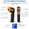 imageEtekcity Infrared Thermometer 749 Not for Human Temperature Gun NonContact Digital Lasergrip with LCD Backlit Display 58 to 716 50 to 380 BlackYellowYellow