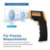 imageEtekcity Infrared Thermometer 749 Not for Human Temperature Gun NonContact Digital Lasergrip with LCD Backlit Display 58 to 716 50 to 380 BlackYellowYellow