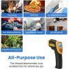 imageEtekcity Infrared Thermometer Temperature Gun 800 58 to 1382 with 161 DTS Ratio Digital Laser Temp IR Tool for Cooking Pizza Oven Griddle Fridge Engine Pool Non Contact YellowLight Yellow