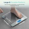 imageEtekcity Smart Scale for Body Weight Fat Digital Bathroom Weighing Machine for Accurate BMI Muscle Mass Composition Home Use Apple Health Compatible Fitness EquipmentBlinding Silver