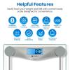 imageEtekcity Smart Scale for Body Weight Fat Digital Bathroom Weighing Machine for Accurate BMI Muscle Mass Composition Home Use Apple Health Compatible Fitness EquipmentBluetoothBlinding Silver