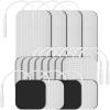 imageEtekcity TENS Unit Replacement Pads Electrodes for Back Pain Relief SelfAdhesive ampamp Gel Free for Electrotherapy White Pack of 16