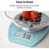 imageEtekcity Food Kitchen Scale With Bowl Digital Ounces and Grams for Cooking Baking Meal Prep Dieting and Weight Loss 11lb5kg Backlit DisplayBright Blue