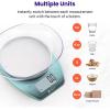 imageEtekcity Food Kitchen Scale With Bowl Digital Ounces and Grams for Cooking Baking Meal Prep Dieting and Weight Loss 11lb5kg Backlit DisplayBright Blue