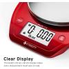 imageEtekcity Food Kitchen Scale With Bowl Digital Ounces and Grams for Cooking Baking Meal Prep Dieting and Weight Loss 11lb5kg Backlit DisplayChili Red