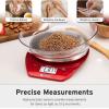 imageEtekcity Food Kitchen Scale With Bowl Digital Ounces and Grams for Cooking Baking Meal Prep Dieting and Weight Loss 11lb5kg Backlit DisplayChili Red
