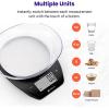 imageEtekcity Food Kitchen Scale With Bowl Digital Ounces and Grams for Cooking Baking Meal Prep Dieting and Weight Loss 11lb5kg Backlit DisplayDark Black