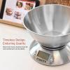 imageEtekcity Food Kitchen Scale With Bowl Digital Ounces and Grams for Cooking Baking Meal Prep Dieting and Weight Loss 11lb5kg Backlit DisplayStainless SteelSilver