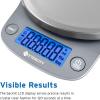 imageEtekcity Food Nutrition Kitchen Scale Digital Grams and Ounces for Weight Loss Baking Cooking Keto and Meal Prep Large 304 Stainless SteelSilver