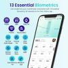 imageEtekcity Scales for Body Weight Bathroom Digital Weight Scale Fat Smart Bluetooth BMI and Loss Sync 13 Data with Other Fitness Apps Black 11x11 InchBlackDeep