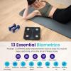 imageEtekcity Scales for Body Weight Bathroom Digital Weight Scale Fat Smart Bluetooth BMI and Loss Sync 13 Data with Other Fitness Apps Black 11x11 InchSmaller Black