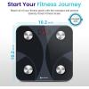 imageEtekcity Scales for Body Weight Bathroom Digital Weight Scale Fat Smart Bluetooth BMI and Loss Sync 13 Data with Other Fitness Apps Black 11x11 InchSmaller Black