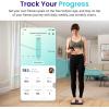 imageEtekcity Scales for Body Weight Bathroom Digital Weight Scale Fat Smart Bluetooth BMI and Loss Sync 13 Data with Other Fitness Apps Black 11x11 InchSmaller Black