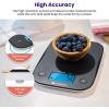 imageEtekcity Smart Food Kitchen Scale with Nutritional Calculator Free App with 19 Nutrients Tracking Calorie Marco Digital grams and ounces for weight loss Premium Stainless Steel 11lbBlack