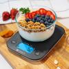 imageEtekcity Smart Food Kitchen Scale with Nutritional Calculator Free App with 19 Nutrients Tracking Calorie Marco Digital grams and ounces for weight loss Premium Stainless Steel 11lbBlack