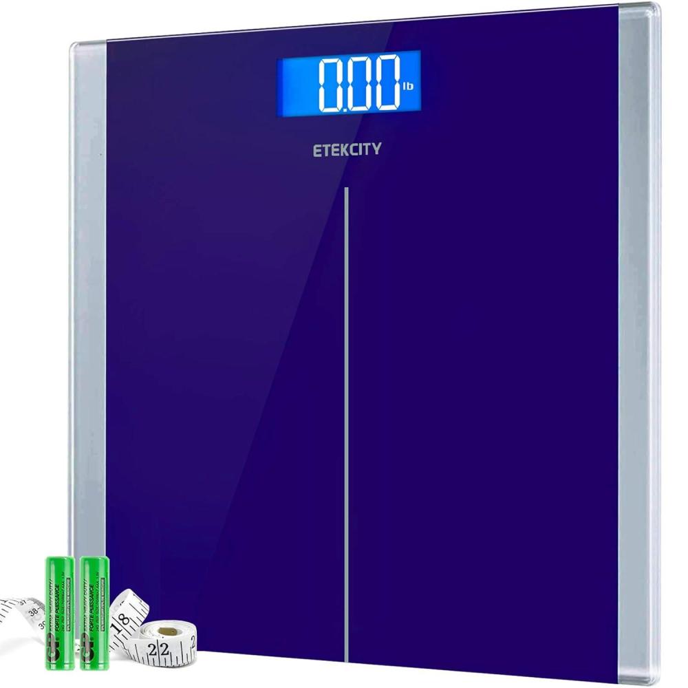 imageEtekcity Smart Scale for Body Weight Fat Digital Bathroom Weighing Machine for Accurate BMI Muscle Mass Composition Home Use Apple Health Compatible Fitness EquipmentDeepBlue