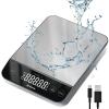 imageEtekcity Food Kitchen Scale Digital Grams and Ounces for Weight Loss Baking Cooking Keto and Meal Prep LCD Display Medium 304 Stainless SteelStainless SteelSilver