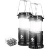 imageEtekcity Lantern Camping Essentials Lights Led Flashlight for Power Outages Survival Gear and Supplies for Emergency Hurricane Preparedness Items  Battery Operated Lamp 2 Pack Black
