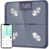 imageEtekcity Scales for Body Weight Bathroom Digital Weight Scale Fat Smart Bluetooth BMI and Loss Sync 13 Data with Other Fitness Apps Black 11x11 InchClassic Blue