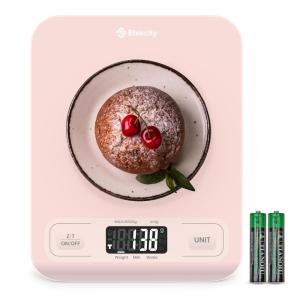 imageEtekcity Food Kitchen Scale Digital Grams and Ounces for Weight Loss Baking Cooking Keto and Meal Prep LCD Display Medium 304 Stainless SteelMediumPink