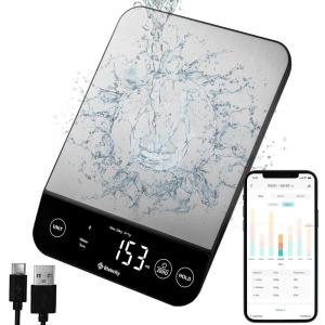 imageEtekcity Food Kitchen Scale Digital Grams and Ounces for Weight Loss Baking Cooking Keto and Meal Prep LCD Display Medium 304 Stainless SteelSmartStainless Steel