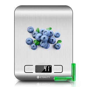 imageEtekcity Food Kitchen Scale Digital Grams and Ounces for Weight Loss Baking Cooking Keto and Meal Prep LCD Display Medium 304 Stainless SteelStainless Steel